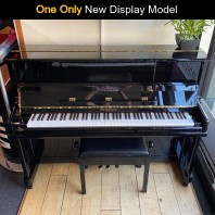 Steinhoven SU 112 Polished Ebony Upright Piano with Free Stool